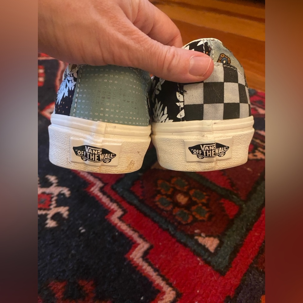 Women’s Awesome Multicolor Patchwork Vans Size 7 - image 5